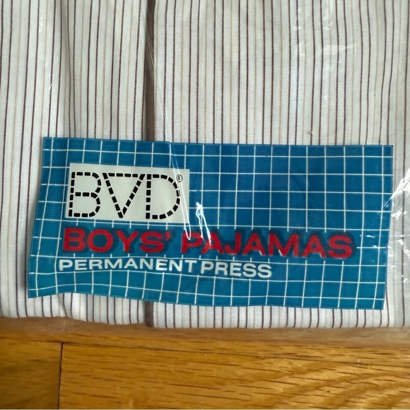 Vintage BVD “Permanent Press” Boys Pajama Set Size 20 Short Sleeve Shorts Yellow - Picture 2 of 7